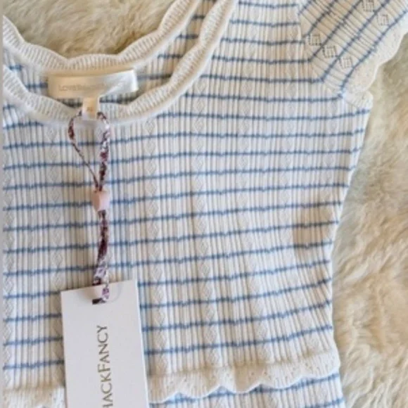 LoveShackFancy Elisavette Striped Stretch Knit Mini Dress, brand new, never worn - Picture 9 of 9